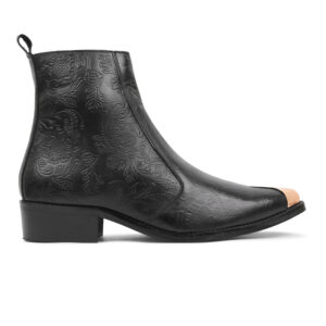 MilanoPasso -The Croc-Embossed flora Ankle Boot With Rose Gold Toe cap MP-0003