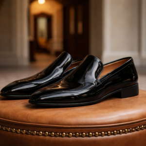 MilanoPasso Elite Comfort Patent Loafer Jet Black MP-00031