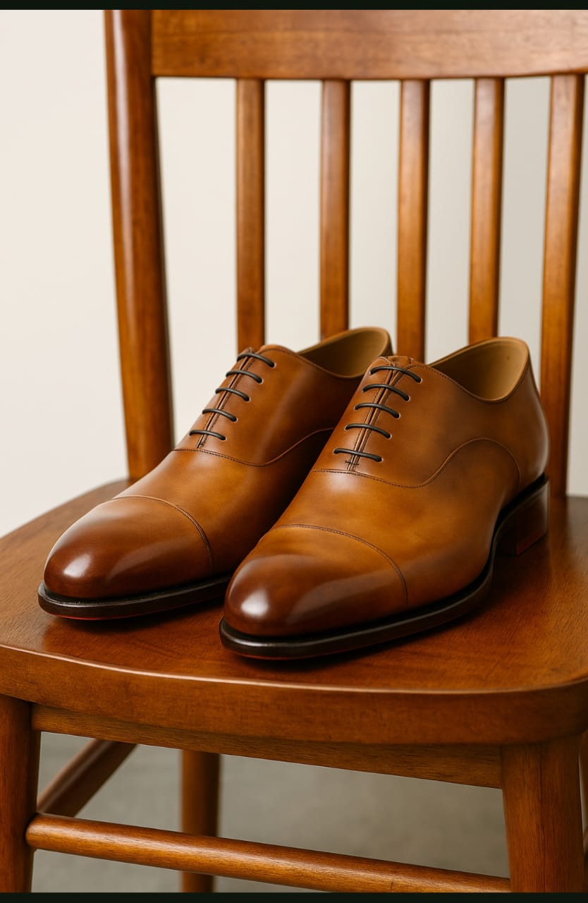 Milanopasso Amber Tan Oxford Shoe All Day Comfort -MP 0001