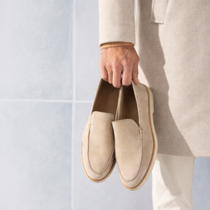 MilanoPasso Cream Suede Libraria Loafers-Work Edition ITILIAN Causal Shoe MP-00029