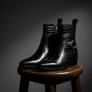 MilanoPasso-The Croc-Embossed Harness Boot MP-00019