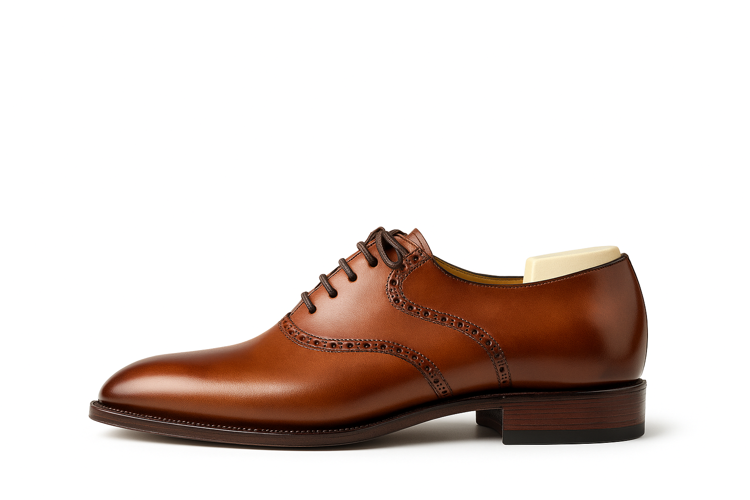 MilanoPasso Hand-Polished Tan Brown Oxford Brogue MP-0006 - Image 3