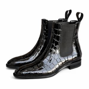 Milano Paaso - Imperio Crocgrain Patent Chelsea Boots -MP -00085