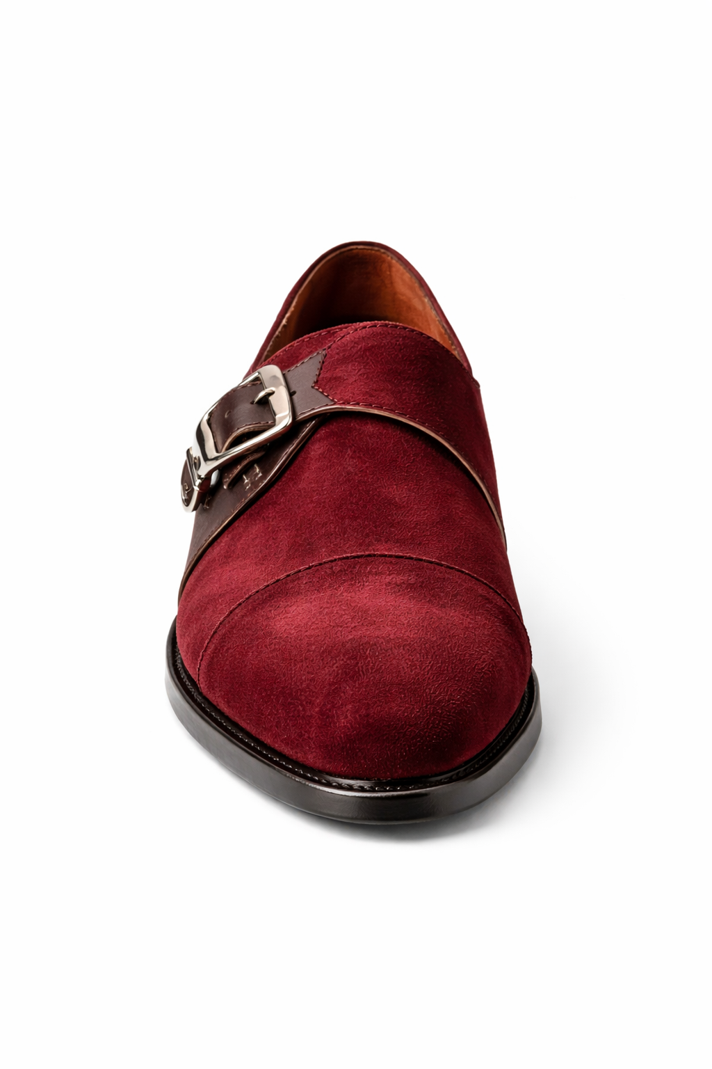Imperio Burgundy Suede Monk MP-00052 - Image 3