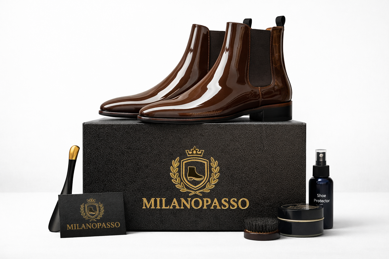MilanoPasso AURELIO Patant Chelsea Boot MP-00054 - Image 3