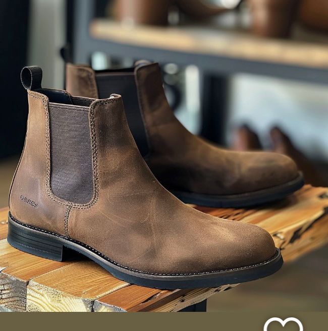 MilanoPasso Brown Nubuck Round Chelsea Boot MP - 000506