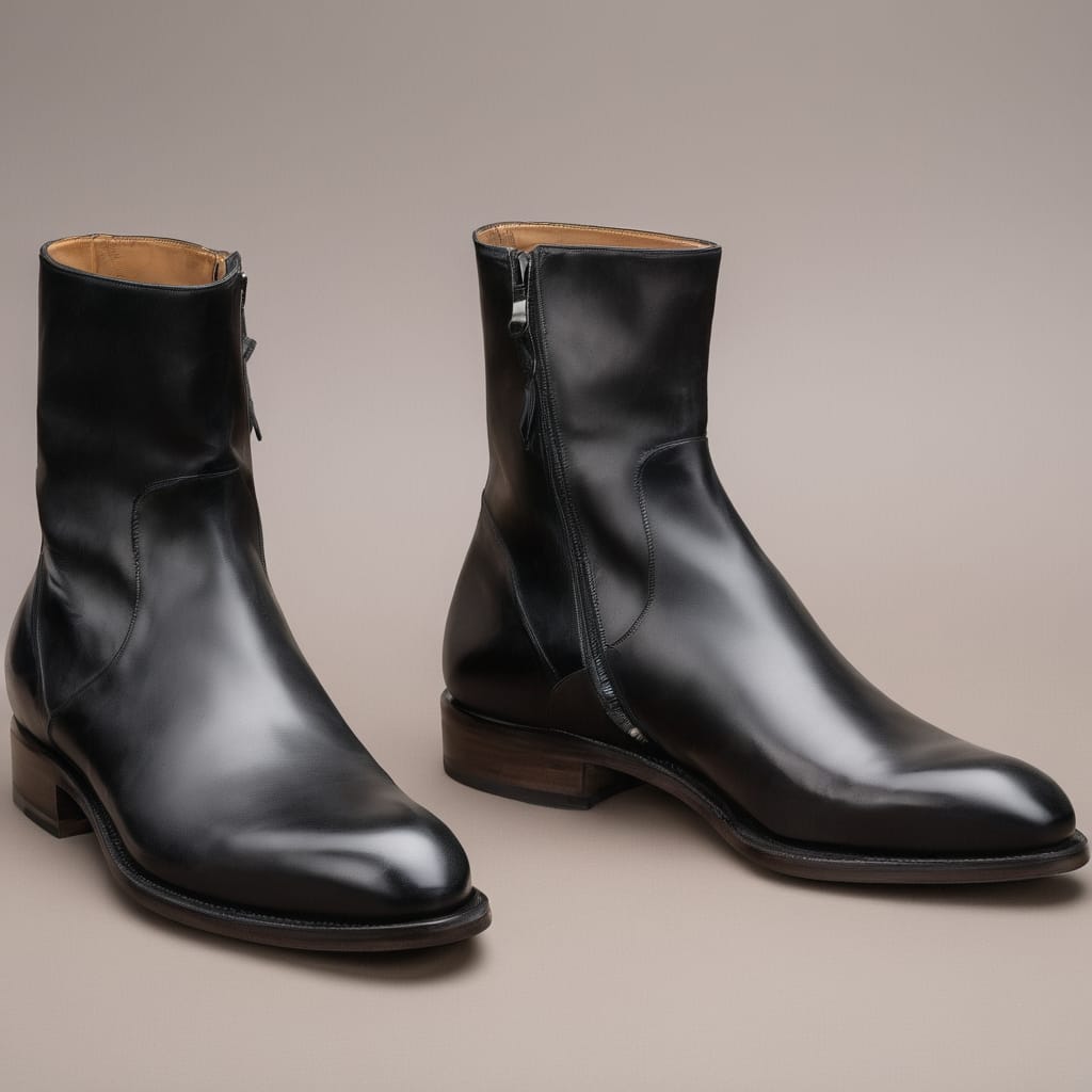 MilanoPasso Cognac Patina Windsor Zip Boot MP - 000507
