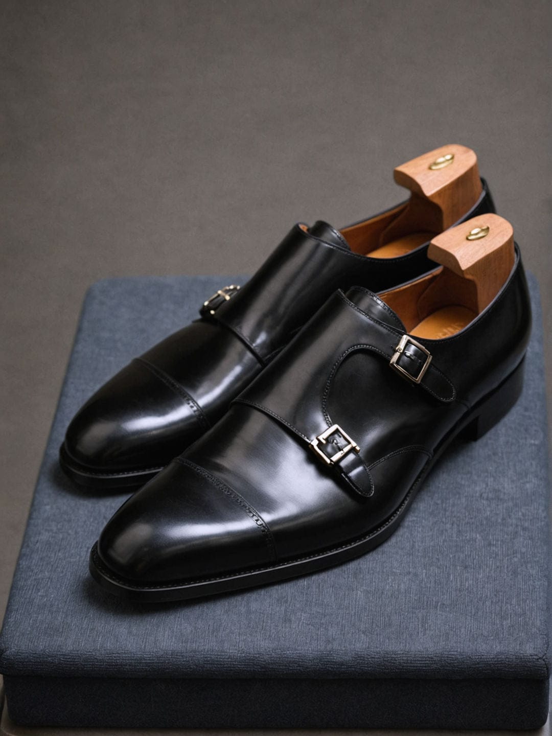 MilnaoPasso Lysander Toe Cap Monk Straps Leather Shoe MP - 00513